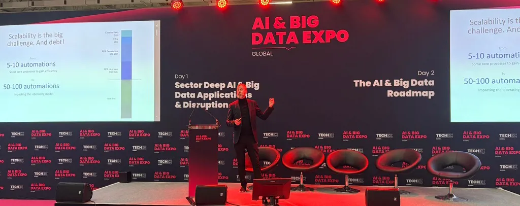 Turbotic CEO and Founder on stage at AI & Big Data Expo